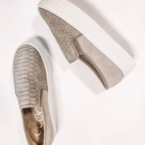 SNAKESKIN TAUPE SHOES